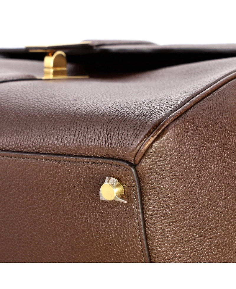 Pre-Owned Celine Medium 16 Top Handle Bag Grained Calfskin