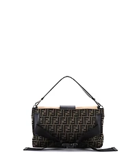 Pre-Owned Fendi Large Baguette Convertible Belt Bag Zucca Canvas with Canvas and Leather