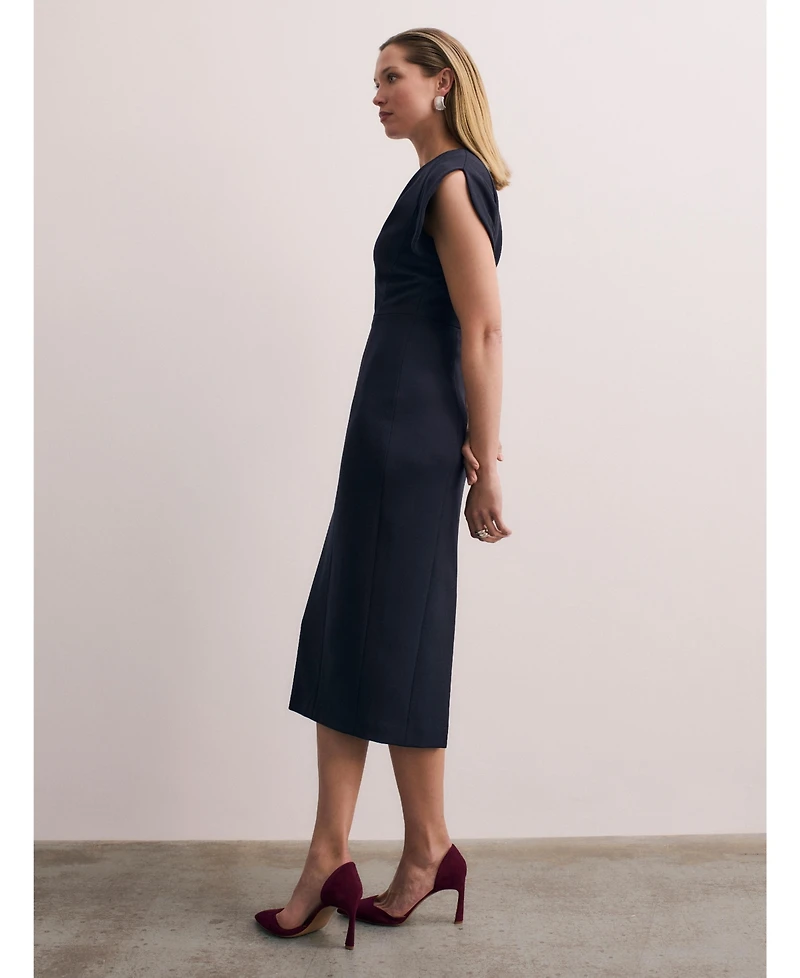 The Fold Women's Paola Sculpt Stretch Crepe Dress