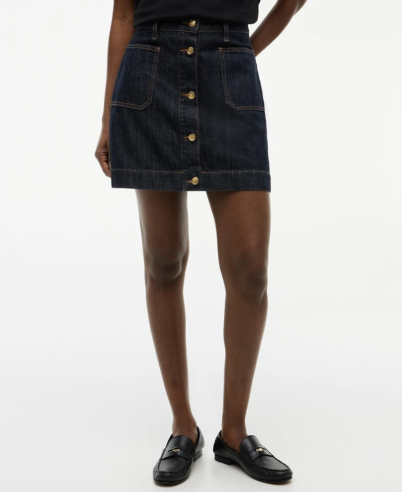 Tommy Hilfiger Women's Cotton Denim High-Rise Miniskirt