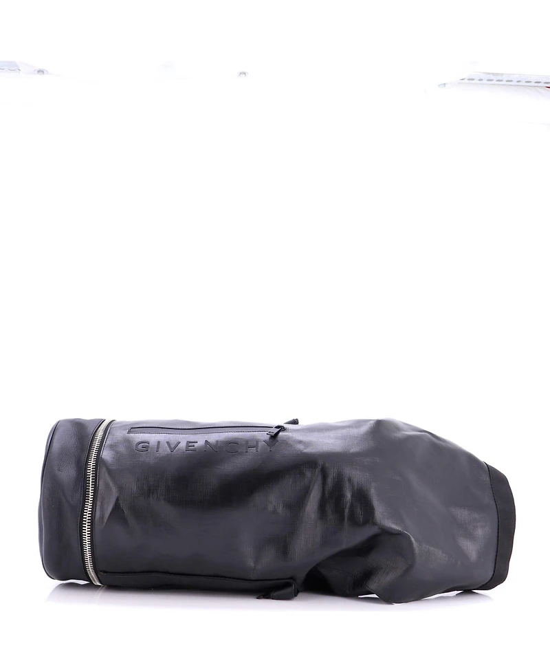 Pre-Owned Givenchy Large Jaw Bag Coated Canvas with Leather