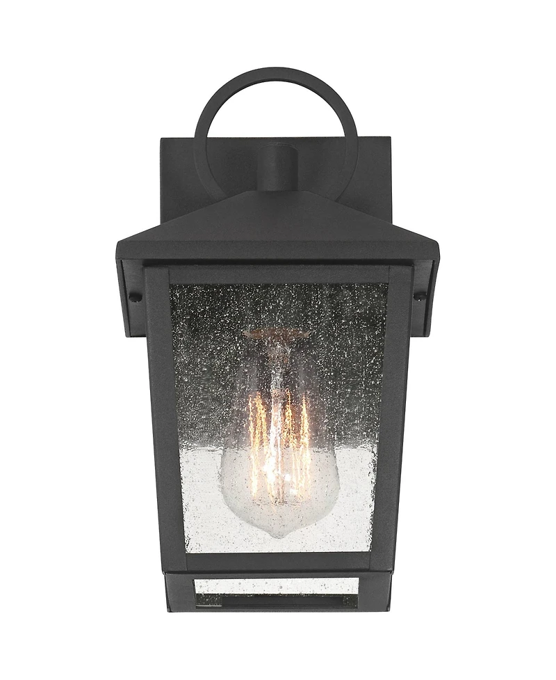 John Timberland Westmont High Modern Outdoor Wall Light Fixture Mount Porch House Set of 2 Sand Aluminum Glass Shade