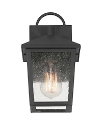 John Timberland Westmont High Modern Outdoor Wall Light Fixture Mount Porch House Set of 2 Sand Aluminum Glass Shade