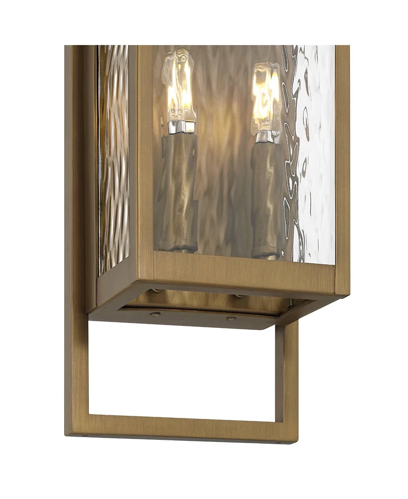 Possini Euro Design Possini Euro Jerry Aged Brass 2Lt Marine Grade Outdoor Wall Light