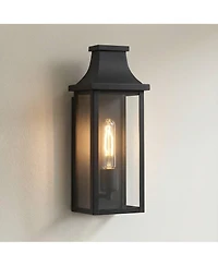 Franklin Iron Works Andres High Textured Pocket Lantern Outdoor Wall Light