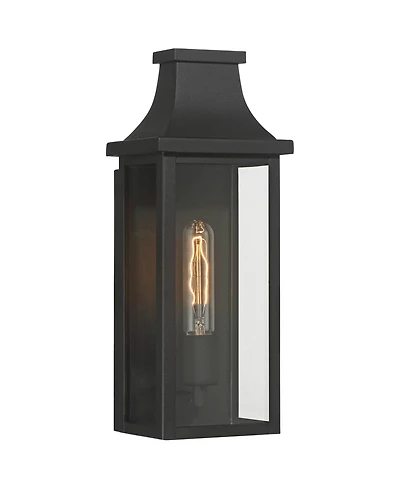 Franklin Iron Works Andres High Textured Pocket Lantern Outdoor Wall Light