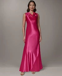 Donna Karan New York Petite Sleeveless Cowl Neck Ball Gown
