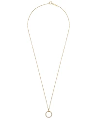 Macy's Diamond Circle Pendant Necklace (1/6 ct. t.w.) in 10k Yellow Gold