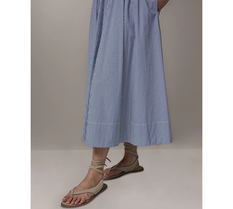 Donna Karan Weekend Women's Striped Pull-On Maxi Skirt
