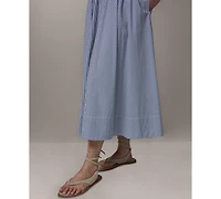 Donna Karan Weekend Women's Striped Pull-On Maxi Skirt