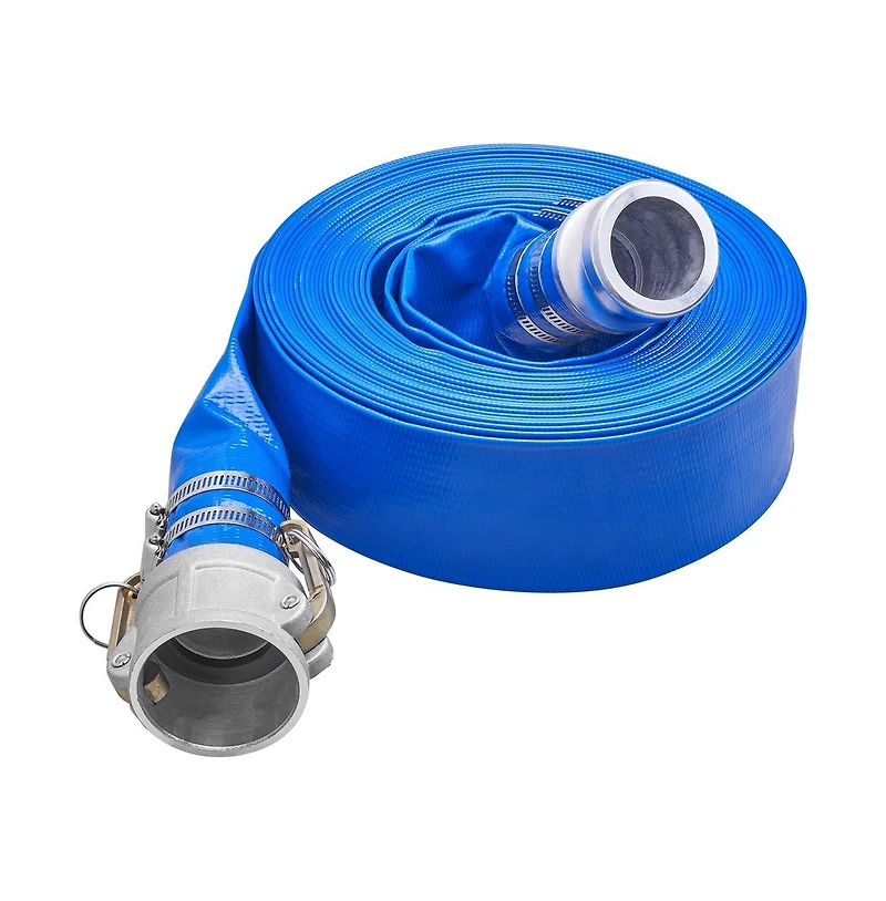 Sugift 2 Inches x 50 Feet Pool Drain Hose, Backwash Hose Clamps Included