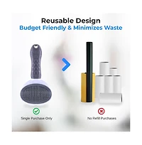 SereneLife Self-Cleaning Slicker Brush - Skin-Friendly Grooming Brush with Massage Particles and Release Button