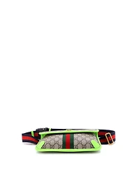 Pre-Owned Gucci Ophidia Flap Belt Bag Gg Coated Canvas with Leather