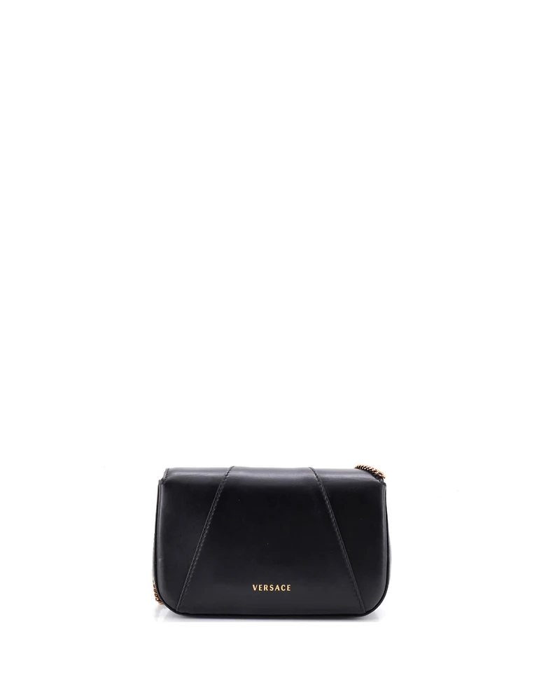 Pre-Owned Versace Virtus Clutch on Chain Leather