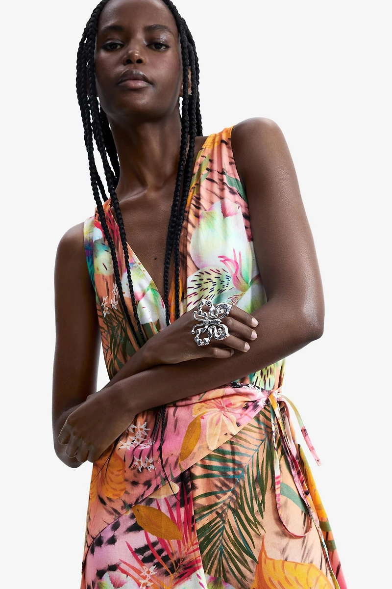 Desigual Women's Tropical Wrap Jumpsuit