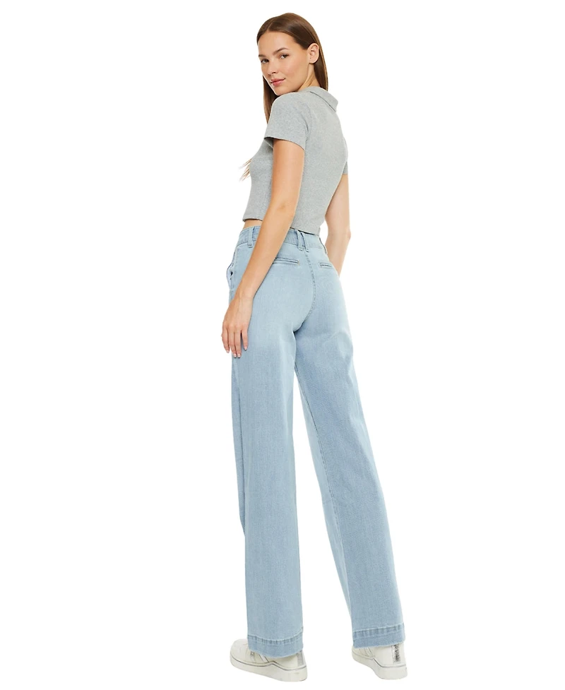 KanCan Women's Celine Ultra High-Rise Wide Jeans
