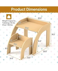 Kids Desk and Chair Set Wooded Toddler Table and Chair Set with Proper Height