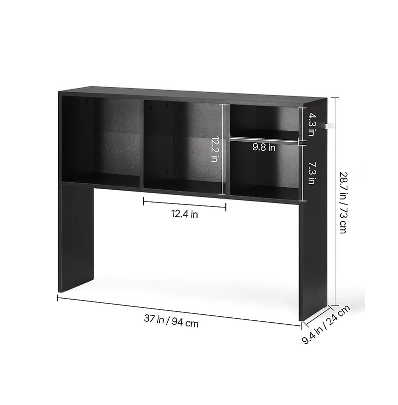 Sugift 1 Tier Desktop Bookshelf in Office Storage Organizer