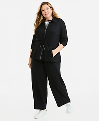 Style & Co Plus Lux Ft Snap Completer French-Terry Jacket, Macy's Exclusive