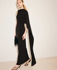 Mango Women's Asymmetrical Cape Dress