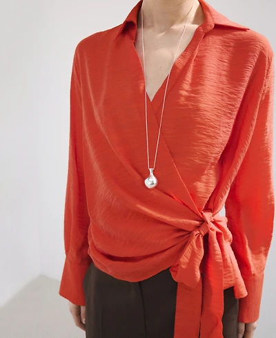 Mango Women's Bow Detail Shirt