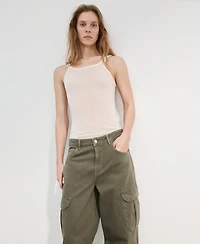 Mango Women's Pocket Cargo Jeans