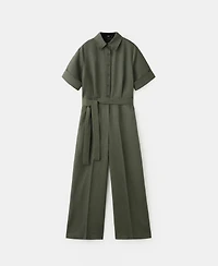 Mango Women's Lyocell Shirt Jumpsuit