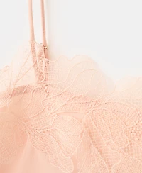 Mango Women's Lace Trim Top