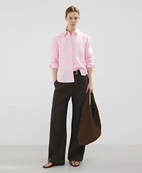 Mango Women's Straight Linen Shirt