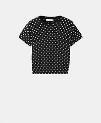 Mango Women's Polka-Dot Knitted Sweater