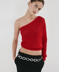 Mango Women's Asymmetric Knit Sweater