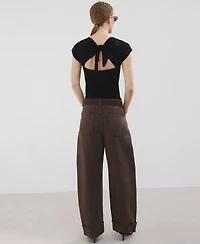 Mango Women's Cut-Out Back Lyocell Sweater