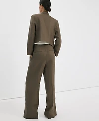 Mango Women's Straight Linen-Blend Pants