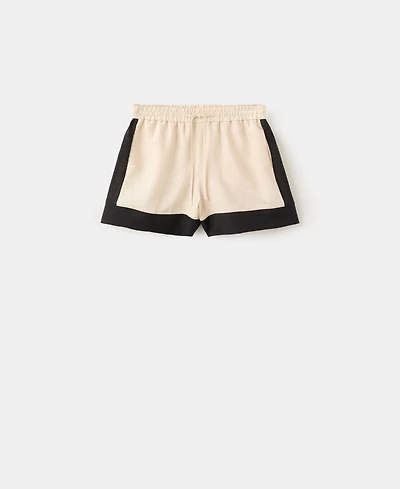 Mango Women's Contrast Stripe Linen Shorts