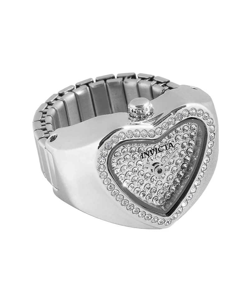 Invicta Women's 49578 Mini Quartz 2 Hand Silver, White Dial Watch