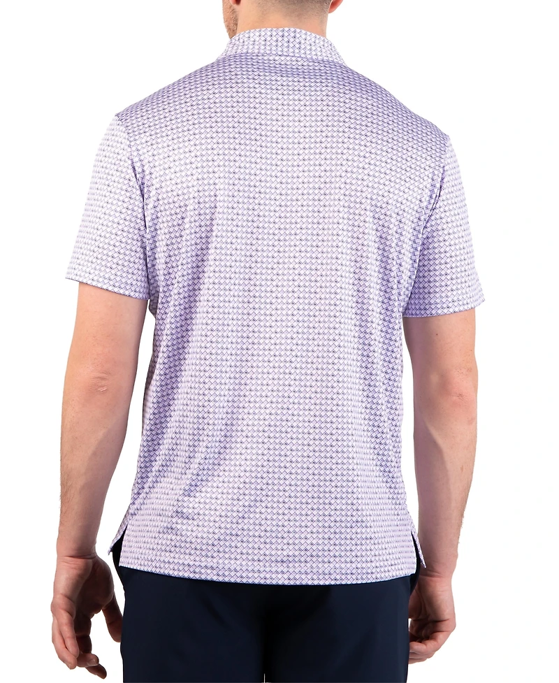 Tailorbyrd Men's Nested Diamond Printed Performance Polo