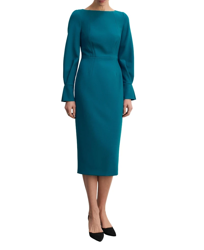 The Fold Women's Aubrey Sculpt Crepe Dress