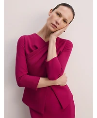 The Fold Women's Alina Peplum Midi Dress