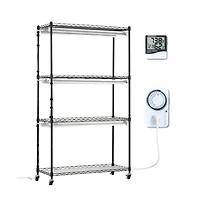 Sugift 4 Tier Plant Stand with 3000K 180W Led Full Spectrum Grow Light