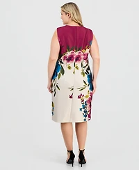 Anne Klein Plus-Size Printed Scuba Sheath Dress