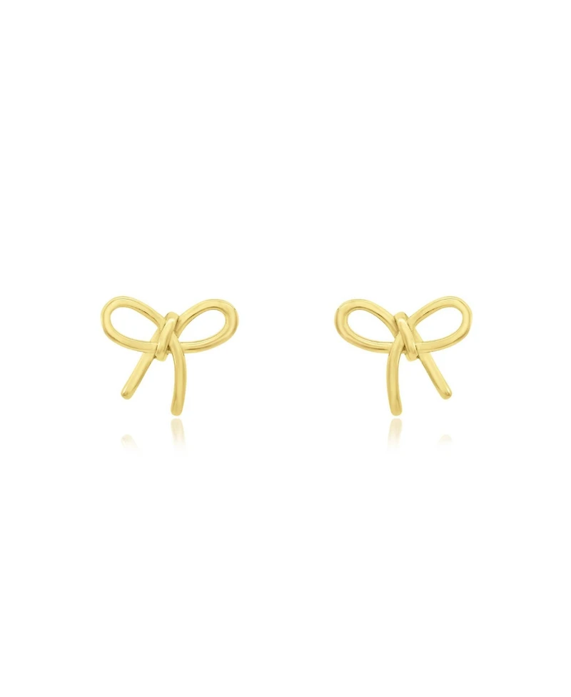 The Lovery Loopy Bow Stud Earrings 14K Gold-Plated Sterling Silver