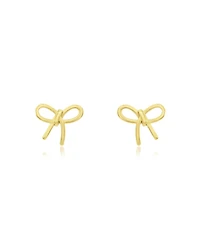 The Lovery Loopy Bow Stud Earrings 14K Gold-Plated Sterling Silver