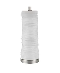 360 Lighting Contours High Modern White Ceramic Table Lamp with Dimmer