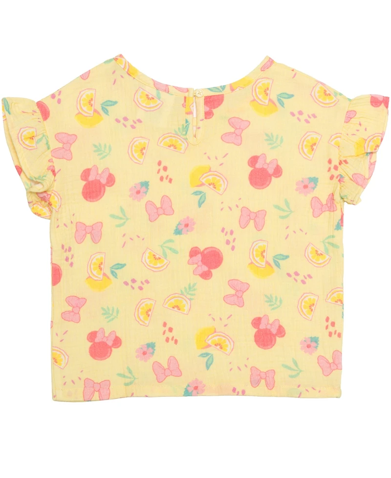 Disney Girls' 2T-6X Minnie Mouse T-Shirt and Shorts, 2-Piece Set