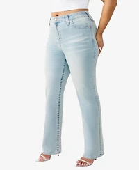 True Religion Plus Billie Mid-Rise Straight Big T Jeans