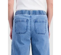 Style & Co Petite High-Rise Two-Tone Pull-On Wide-Leg Pants, Macy's Exclusive