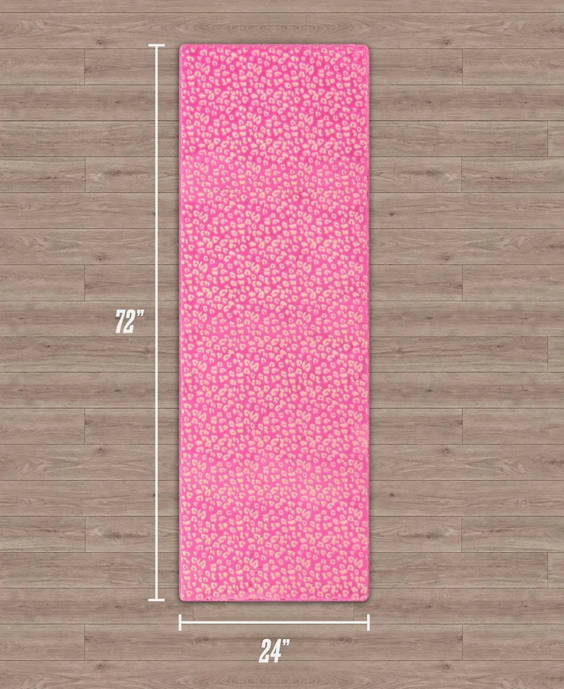 Juicy Couture Metallic Leopard Foil Print Runner Rug, 72" x 24"