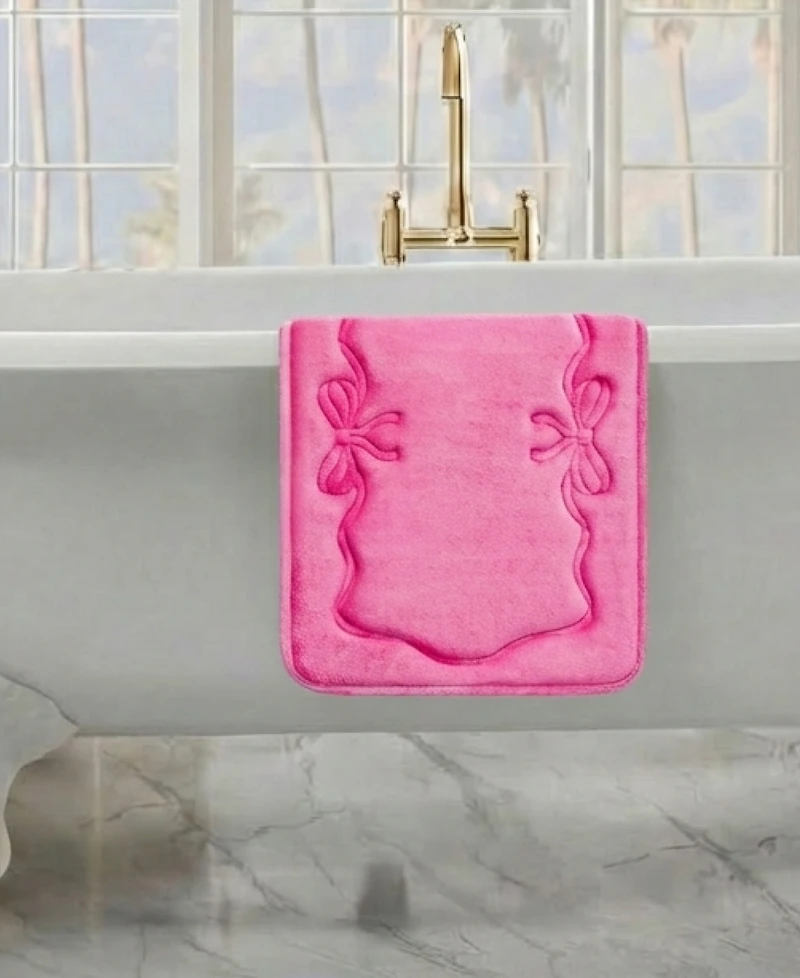 Juicy Couture Ribbon Border Quilted Memory Foam Bath Mat