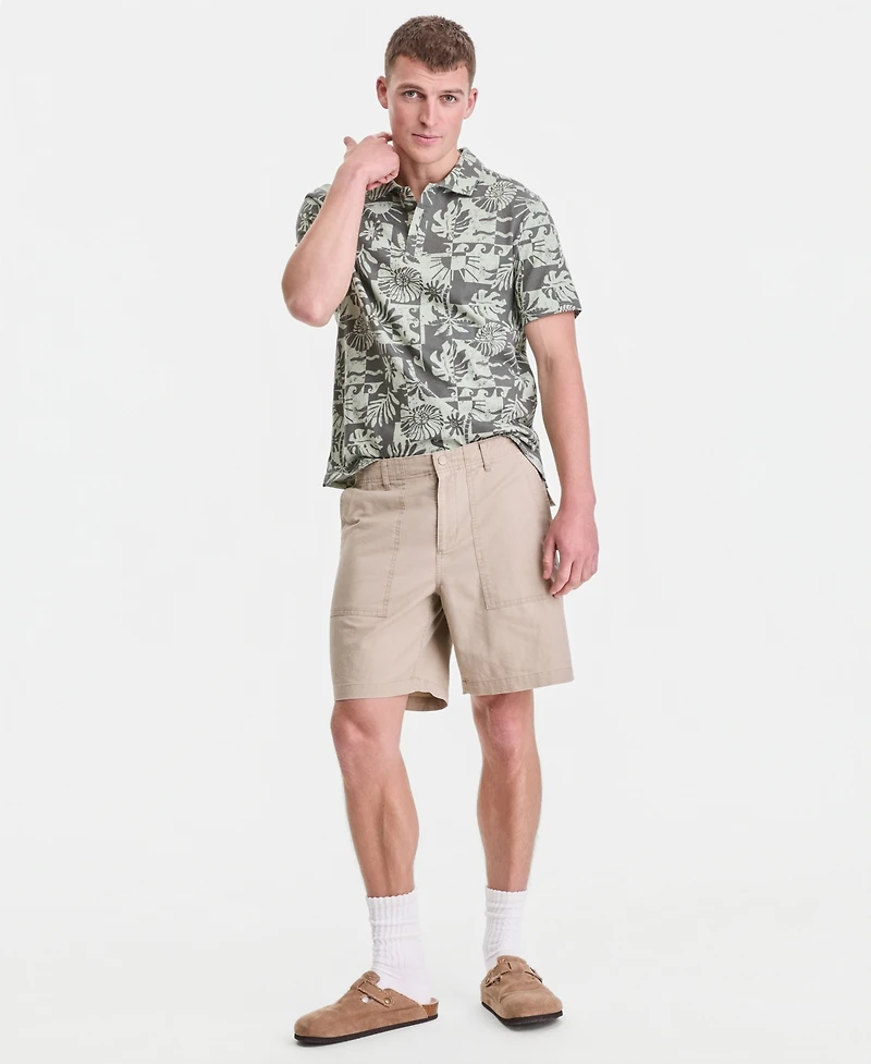 Sun + Stone Men's Cotton & Linen 8" Shorts, Macy's Exclusive