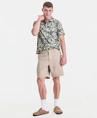 Sun + Stone Men's Cotton & Linen 8" Shorts, Macy's Exclusive
